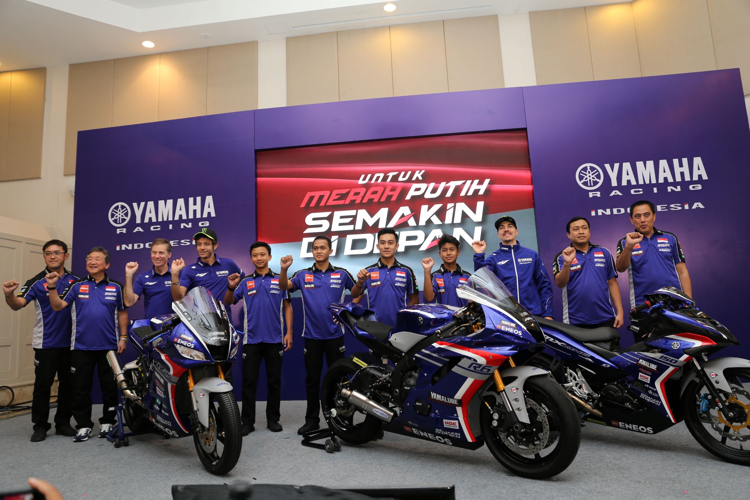 Yamaha Racing Indonesia Luncurkan Tim Balap Bareng Rossi dan Vinales
